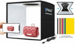 PULUZ Fotódoboz, Tárgysátor - 25x25cm összecsukható LED Fotobox (PU5025B)