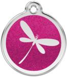 Red Dingo Csillámos Rozsdamentes szitakötő mintás acél biléta