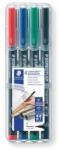 STAEDTLER Alkoholos marker készlet, OHP, 0, 4 mm, STAEDTLER "Lumocolor® 313 S", 4 különbözõ szín (4 db) (TS313WP4)