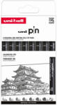 uni UNI PIN 8 darabos rajzmarker készlet Classic (7 db fekete rajzmarker: 0, 03/0, 1/0, 3/0, 5/0, 7/0, 9/1, 2 mm, Brush Black)