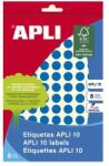 APLI Etikett, 10 mm kör, kézzel írható, színes, APLI, kék, 1008 etikett/csomag (2731) - tonerpiac