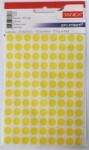 Tanex Etichete autoadezive color, D10 mm, 1080 buc/set, Tanex - galben (TX-OFC-128-YE) - officeclass