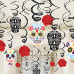 Amscan Vârtejele decorative - Halloween Dia de Los Muertos