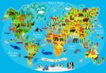 Bluebird Puzzle - Puzzle World Travel Map 300 - 300 piese