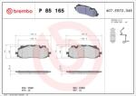 BREMBO set placute frana, frana disc BREMBO P 85 165 - piesa-auto