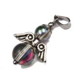  Szivárvány aurakvarc angyal medál -kicsi