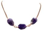  Divatos ametiszt köves nyaklánc