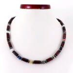  12 DNS Mesterkristály férfi nyaklánc -szantáfa gyöngyökkel