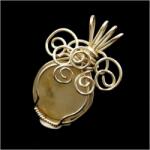  Egyedi rutilkvarc medál drót foglalatban