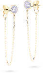 Cutie Jewellery Cercei moderni din aur cu lănțișoare Z5025-20-10-X-1