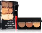 Smashbox Step By Step Contour Kit Púderes highlight és kontúr paletta ecsettel árnyalat Medium/Dark 11.47 g