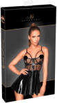 Noir - neccbetétes lakk ruha (fekete) - szexshop - 38 190 Ft