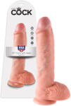 King Cock Dildo mare King Cock cu testicule de 10 inch (25 cm, culoare naturală) (05133000000) Dildo