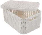 Curver Cos rufe, 2 manere, capac, plastic, crem, 45x33x25 cm, Curver (2211387) - artool