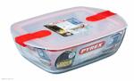 PYREX 27502 Cook & Heat üvegtál+műanyag tető 23x15 cm