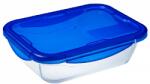 PYREX 27507 Cook & Go üvegtál + műanyag tető 30 X 23 cm