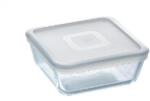 PYREX 203244 Cook & Freeze üvegtál+műanyag tető 20x20 cm