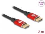 Delock Cablu Displayport 8K60Hz/4K240Hz T-T 2m Negru/Rosu, Delock 80605 (80605)