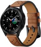 Samsung Galaxy Watch7 okosóra szíj - TECH-PROTECT Leather barna bőr szíj (20 mm szíj szélesség) - graffistore