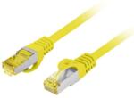 Lanberg NET Patch kábel CAT. 6a S/FTP LSZH 0.25m sárga, réz (PCF6A-10CU-0025-Y)