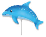 Flexmetal Fólia lufi, mini forma, delfin, kék