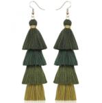 HARAHU QU-32605 Fülbevaló - Zöld KP32605