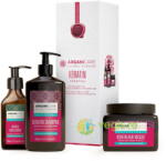 ARGANICARE Set Trio pentru Regenerarea si Fortifierea Parului cu Cheratina 400ml + 500ml + 100ml