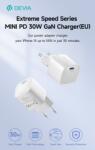 DEVIA RLC-545 Extrem Speed Mini PD 30W GaN Hálózati Töltőfej - Fehér