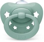 Nuk Силиконова залъгалка NUK - Signature, 0-6 месеца, Зелена + кутийка за съхранение и стерилизация (10730618-Зелена)
