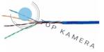 Schrack U/UTP HSEKU424P1 Cat. 5e, 4x2xAWG24/1, PVC, Eca, kék, doboz (HSEKU424P1)