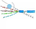 Schrack kábel F/UTP Cat. 5e, HSEKF424P1, 4x2xAWG24/1, PVC, Eca, kék, doboz (HSEKF424P1)