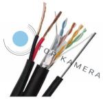  CAT5E FTP kábel 0, 5mm 100% réz 1mm-es csatlakozóval és 2x1mm tápkábellel (201904000041)