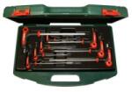 Hans Tools Imbuszkulcs klt. 8r. gömbvégű 2-10mm T-nyelű markolattal HANS TTK-20 kofferben (040208-0346)