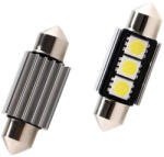  Set x 2 LED C5W 39 mm 3 SMD 5050 Chips Technology 6000K alb pur (LEDC5W3SMD39)