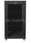 Lanberg 19" szabadon álló rack szekrény 22U/600X800 üvegajtó, lapraszerelt, LCD kijelző, V2 (fekete) (FF01-6822-12BL) (FF01-6822-12BL)
