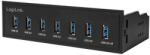 LogiLink USB HUB 3.0, 7-Port, 5, 25" intern + Schnelladeport (UA0342) (UA0342)