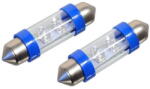 COMPASS izzó 4LED 12V suf. 11X39 SV8.5 kék 2db (33723)