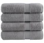 vidaXL Премиум кърпи за баня SOLUND 4 бр сиви 70x140 см 600 gsm (137309)