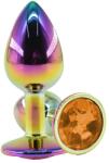 Guilty Toys Dop Anal Metalic, Medium, Multicolor, Piatra Portocalie, Guilty Toys
