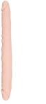 STD Dildo Dublu Real Slim, Silicon, Natural, 30 cm Dildo