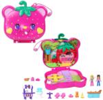 Mattel Polly Pocket, Straw-Beary Patch Compact, set de joaca cu figurina si accesorii Papusa