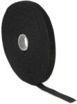 Delock Hurkolható rögzítok, 10 m x 13 mm (H x Sz) tekercs, fekete (18712)