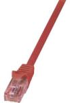 LogiLink RJ45 Hálózati csatlakozókábel, lángálló, CAT 6 U/UTP [1x RJ45 dugó - 1x RJ45 dugó] 3 m, piros LogiLink