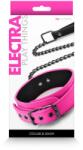 NS Toys Electra - Collar & Leash - rózsaszín nyakörv