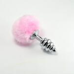 Lovetoy Spiral Pompon Metal Plug Pink