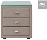 Ada Trendline - Nairo három fiókos éjjeliszekrény üveglappal (st4) - alvasstudio