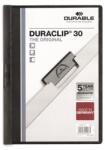 DURABLE Gyorsfűző, klipes, A4, DURABLE "DURACLIP® 30", fekete (DB220001) - officesprint