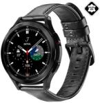 DUX DUCIS pótszíj (univerzális, 20 mm, valódi bőr) FEKETE Huawei Watch GT 2 42mm, Samsung Galaxy Watch Active 2 44mm (SM-R820N), Samsung Galaxy Watch Active 2 40mm (SM-R830N), Samsung Galaxy Watc (GP-133934)