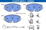ATE set placute frana, frana disc ATE Ceramic 13.0470-2643.2 (13.0470-2643.2)