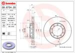 BREMBO Disc frana BREMBO PRIME LINE 09.6734. 20 (09.6734.20)